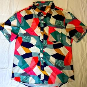 Newchic Funky Short Sleeve Button Down (L)